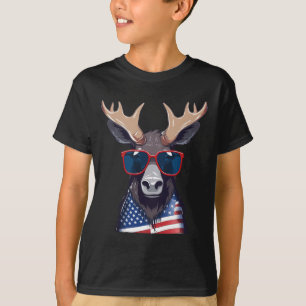 T-shirt Oie avec drapeau américain patriotique Indépendanc