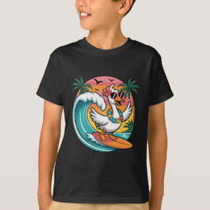 T-shirt Oie de surf Rétro Hawaïen Été Vibes Plage De