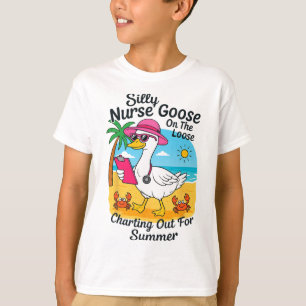 T-shirt Oie d'infirmière idiote en liberté Citation drôle