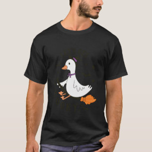 T-shirt Oie drôle Sorcière Balai Halloween Mignon Animaux