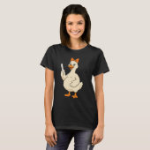 T-shirt Oie enceinte Test de grossesse positif Ruban graph (Devant entier)