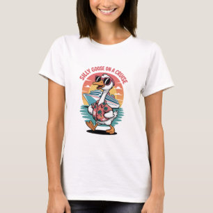 T-shirt Oie Fantaisiste Sil silly En Croisière Groupe Asso