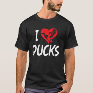 T-shirt Oie Mallard Quack Amour Coeur Ducky Canard