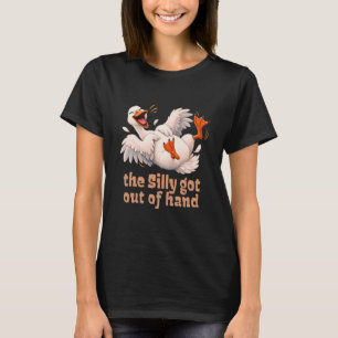 T-shirt Oie Ridicule qui Rit dans un Dessin Animé