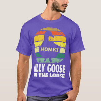 T-shirt Oie Silencieuse Sur Le Gif Amoureux D'Oiseau Drôle