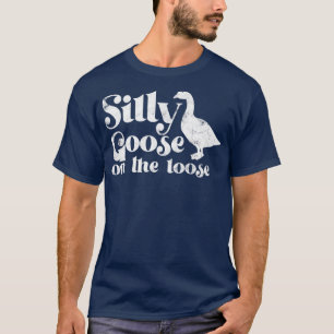 T-shirt Oie Silencieuse Sur Le Texte Blanc Vintage Perdu