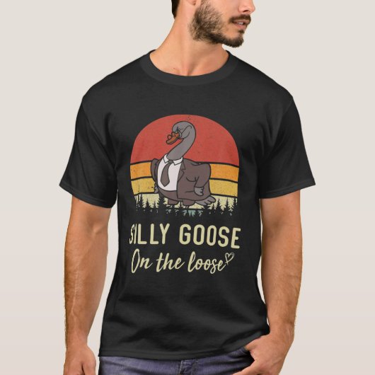 T-shirt Oie Silly Sur La Perte Boss Pun Animal De Ferme Pl (Devant)