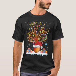 T-shirt Oignon Xmas Éclairage Arbre Père Noël Oignon Arbre