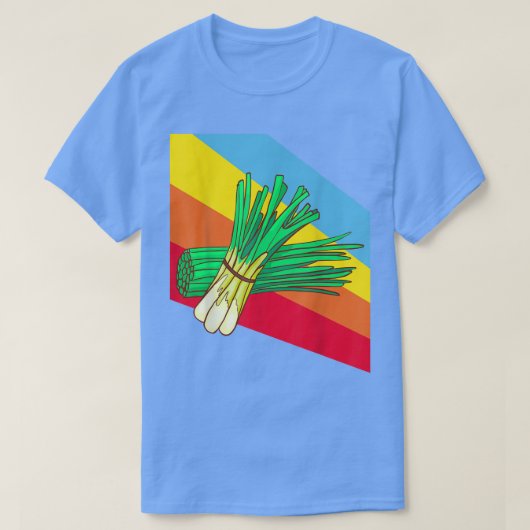 T-shirt Oignons d'hiver Légumes Alimentation Végétarien (Design devant)