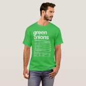 T-shirt Oignons verts Valeur nutritionnelle Drôle Thanksgi (Devant entier)
