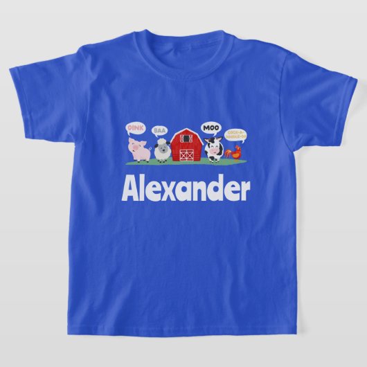 T-shirt Oink Baa Moo Agritourisme Animaux mignons Enfants (Poser)