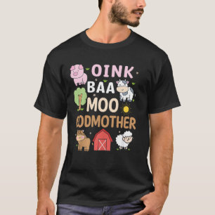 T-shirt Oink Baa Moo Godmère Barnyard Farm 2e anniversaire