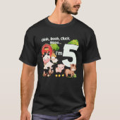 T-shirt Oink Baa Moo I'm 5 Farm Thème Anniversaire 5 Anniv (Devant)