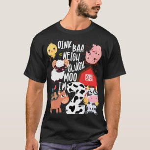 T-shirt Oink Baa Neigh Cluck Moo Im Deux Agriculteurs Anni