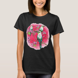 T-shirt Oiseau à observer Cerisier Fleur Fleur Fleur Hummi