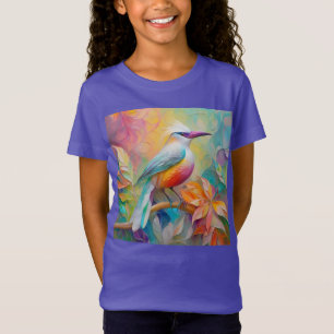 T-Shirt Oiseau à poitrine rouge à bec rose