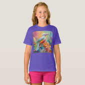 T-shirt Oiseau à poitrine rouge à bec rose (Devant entier)