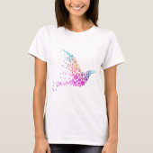 T-shirt Oiseau Abstrait coloré en vol (Devant)