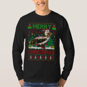 T-shirt Oiseau Albatros Lumières de Noël Albatros laid N