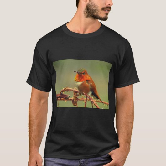 T-shirt Oiseau assis sur une branche d'arbre (Devant)