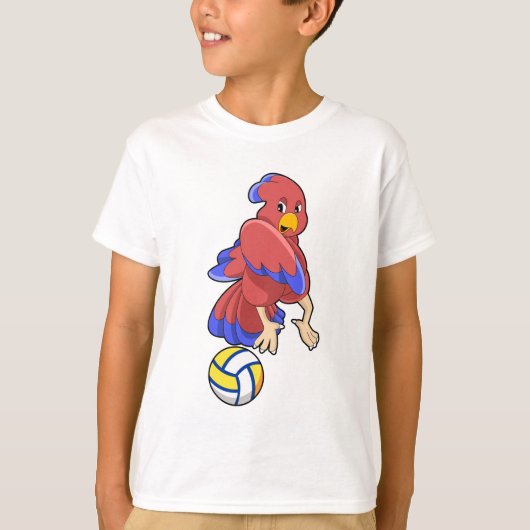 T-shirt Oiseau aux sports de volley-ball (Devant)