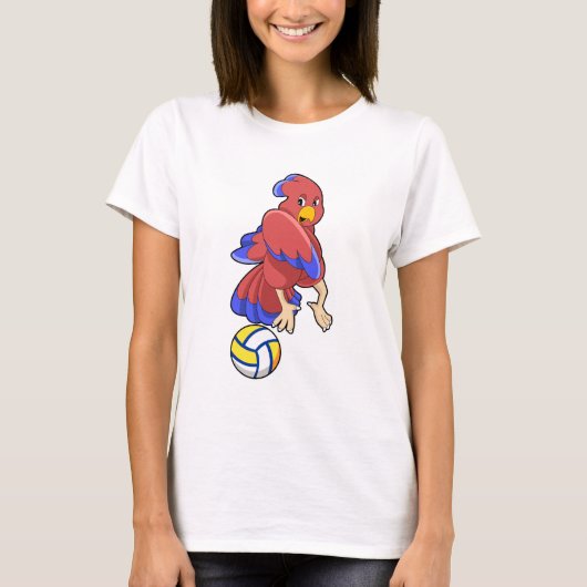 T-shirt Oiseau aux sports de volley-ball (Devant)