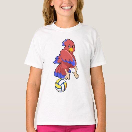 T-shirt Oiseau aux sports de volley-ball (Devant)