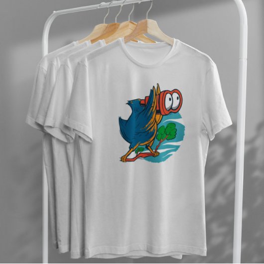 T-shirt Oiseau Avec Jumelles