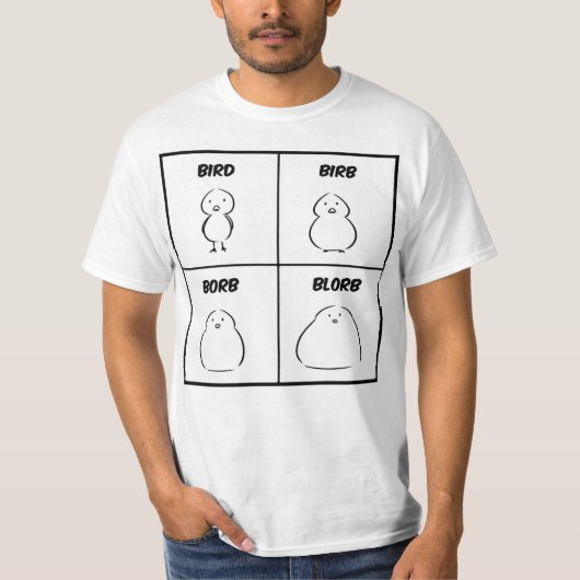 T-shirt Oiseau Birb Borb Blorb (Devant)