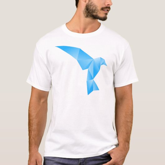 T-shirt oiseau bleu (Devant)