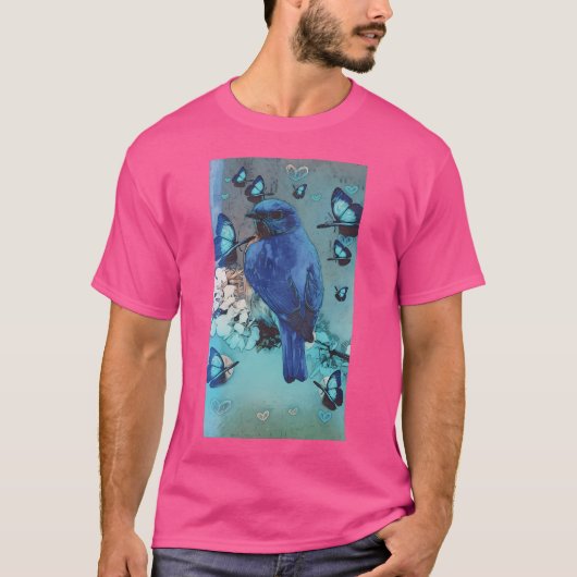 T-shirt Oiseau bleu (Devant)