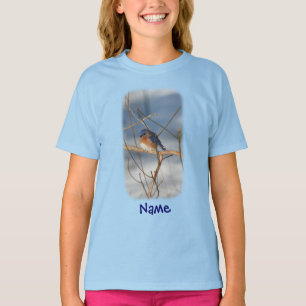 T-shirt Oiseau Bleu Animal Personnalisé