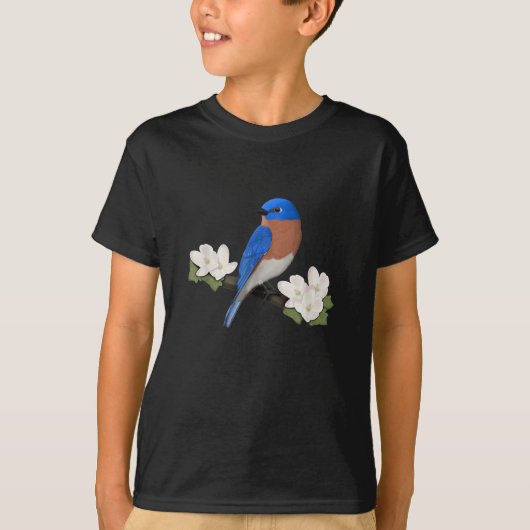 T-shirt Oiseau bleu de l'Est Oiseau Oiseau Oiseau Oiseau O (Devant)
