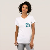 T-shirt oiseau bleu élégant (Devant entier)