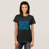 T-shirt Oiseau Bleu Indien Kuna (Devant entier)