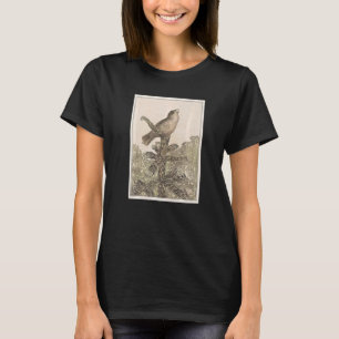 T-shirt Oiseau Chantant vintage Sur Une Oeuvre D'Arbre De