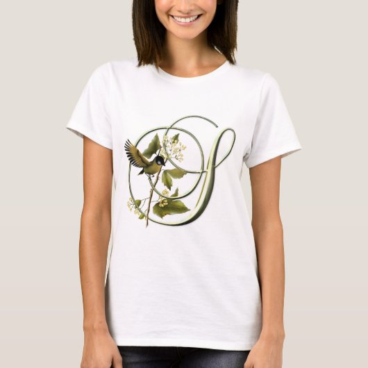 T-shirt Oiseau chanteur S initial (Devant)