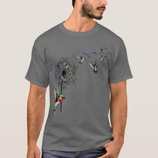 T-shirt Oiseau Colibri Dandelion FleursPour Femmes Hommes