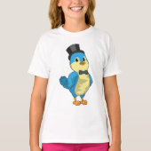 T-shirt Oiseau comme chambre avec ruban (Devant)