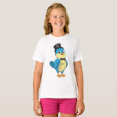 T-shirt Oiseau comme marié avec ruban (Devant entier)