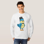 T-shirt Oiseau comme marié avec ruban (Devant entier)