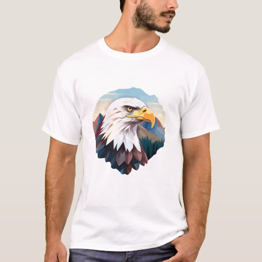 T-shirt Oiseau d'aigle Animal Monde Faune Beauté Découvert (Devant)