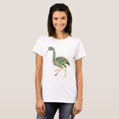 T-shirt Oiseau de calligraphie (cigogne) (Devant entier)