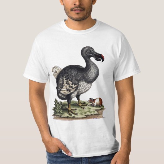 T-shirt Oiseau de Dodo antique et cochon de Guinée (Devant)