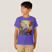 T-shirt Oiseau de fantaisie Perruche à aile iridescente (Devant entier)