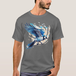 T-shirt Oiseau de Jay bleu observer Oiseau Vintage Oiseau