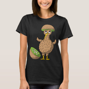 T-shirt Oiseau de Kiwi avec des fruits de Kiwi comme Casqu