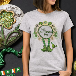 T-shirt Oiseau de la fête de la Saint-Patrick avec Shamroc