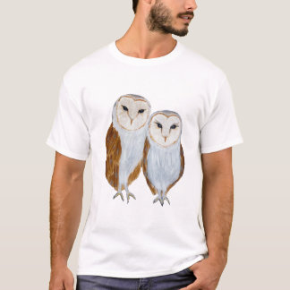 T-shirt Oiseau de la grange hibou adorent la peinture