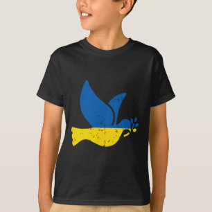 T-shirt Oiseau de la paix ukrainien - Drapeau ukrainien bl